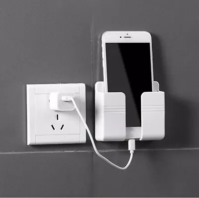 Wall Mounted Mobile Phone Holder Charging Organizer Storage Box Stand Rack Tidy • £2.99