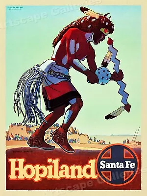 Santa Fe Railroad Hopiland 1949 Travel Poster - 20x28 • $17.95