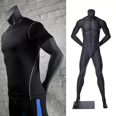 Adult Men's Full Body Headless Fiberglass Mannequin With Athletic Build • $374