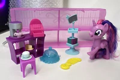 £25 • Buy My Little Pony Toy On-The-Go Twilight Spark Playset Travel Car Shop Coffee Cake