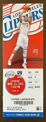 Los Angeles Clippers 3/23/2013 NBA Ticket Stub Vs Brooklyn Nets • $5.95