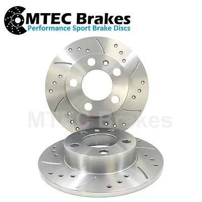 Mitsubishi Colt Cyborg 1.6 16v 4wd Turbo 89-91 Rear Brake Discs Drilled Grooved • $77.08