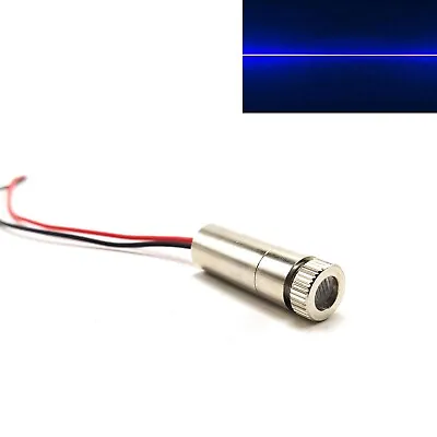 450nm 5mW Blue Line Focusable Laser Diode Module Driver 3-5V 12x35mm • $23.92