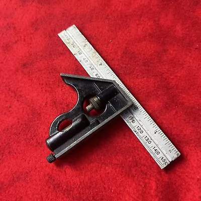 Vintage 6” Combination Square Level Ruler - MADE IN ENGLAND (t79) • $21.25