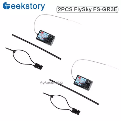 2PCS Flysky FS-GR3E Receiver 2.4G 3CH Waterproof For FS GT3B GT2 RC Transmitter • $18.69