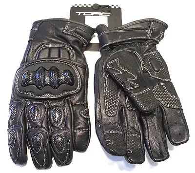 TORC Pico Carbon Molded Armor Reinforced Super Soft Leather Motorcycle Gloves • $25.46