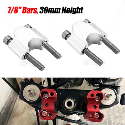 Handlebar Clamp Risers 7/8  Bars Kit 30mm Height For HONDA CRF250F 2019-2024 • $15.99