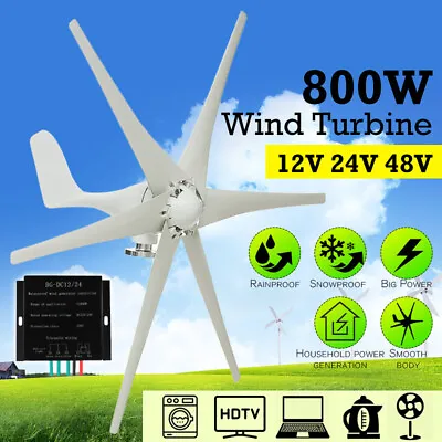 800W Wind Turbine Genertor Charge House Aerogenerator Enery Windmill Power UK • £129.67