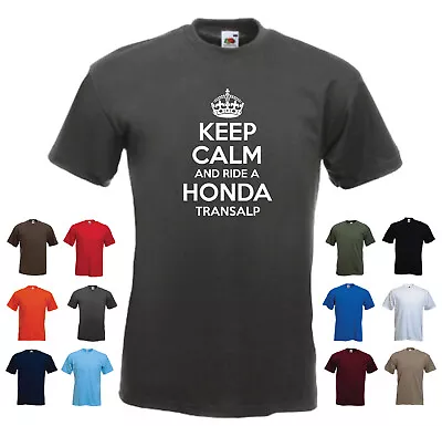 'Keep Calm And Ride A Honda Transalp' Men's Motorbike Motorcycle CustomT-shirt • £11.69