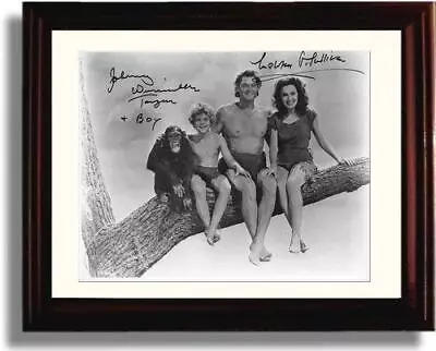8x10 Framed Johnny Weissmuller And Maureen O Sullivan Autograph Promo Print - • $14.99