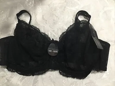$20 • Buy Secret Love Non Padded Bra Black Lace Size 18d New With Tags