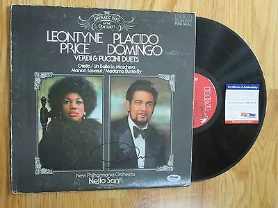 Opera PLACIDO DOMINGO Signed VERDI & PUCCINI DUETS W LEONTYNE PRICE 1975 Record • $60