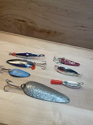 Vintage Spoon Mixed Lot Fishing Spoon Lot Of Seven • $9.99