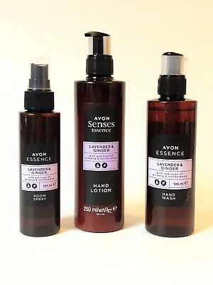 £12 • Buy Avon Senses Essence LAVENDER & GINGER Scented Hand Wash + Lotion + Room Spray
