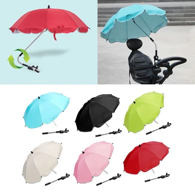 $33.74 • Buy Baby Stroller Buggy Pram Pushchair Sun Rain Resistant Umbrella Canopy Shade Clip