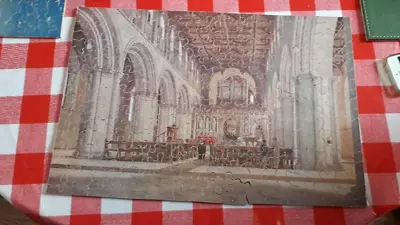 Chad Valley Wood Jigsaw Puzzle 1930s St Davids Cathedral COMPLETE 150pc • £22.99