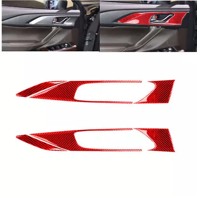 6Pcs Red Carbon Fiber Interior Door Handle Cover Trim For Mazda CX-9 2016-2022 • $40.86