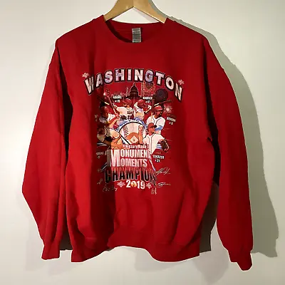 Washington Nationals 2019 World Series Champions Players Monumental Sweatshirt L • $17.99