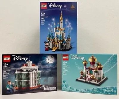 $164.99 • Buy Lego Mini Lot 40613 Palace Of Agrabah 40478 Disney Castle 40521 Haunted Mansion 