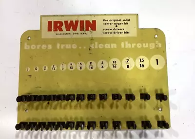 Vintage Irwin Auger Bit Display • $75