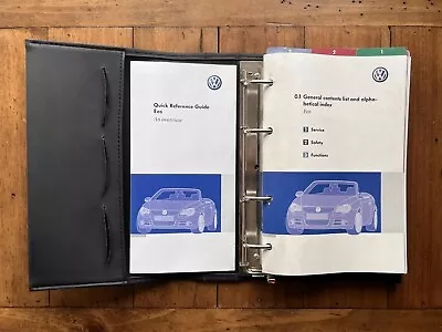 VW EOS (2006 - 2010) Owners Manual / Handbook + Audio Guide + Wallet #3 • $46.04