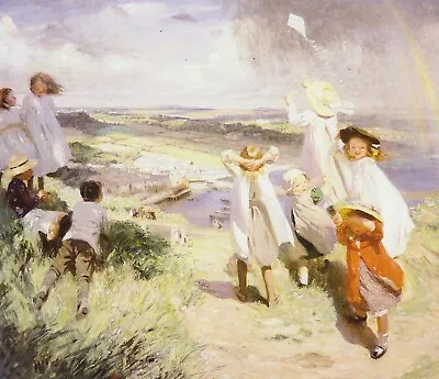 Flying A Kite Laura Knight Print In 11 X 14 Inch Mount Ready To Frame SUPERB • £18.95