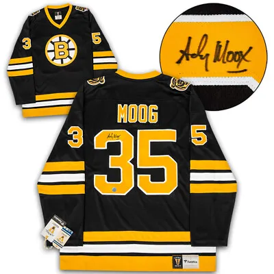 Andy Moog Boston Signed Retro FNTCS Jersey • $411.38