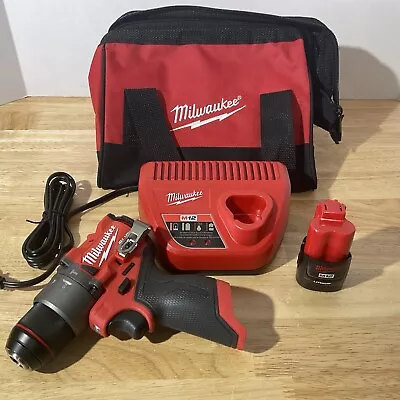 Milwaukee 3404-20 M12 Fuel 12V Cordless 1/2  Hammer Drill Driver Kit - #272 • $48