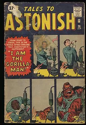 $65 • Buy Tales To Astonish #28 GD 2.0 Kirby And Ayers Cover Art! Ditko! Marvel 1962
