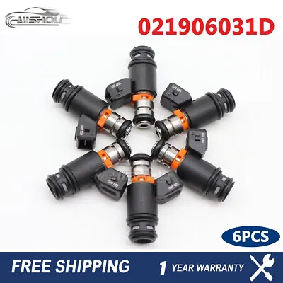 Set Of 6 Fuel Injector 021906031D For Volkswagen Golf Jetta EuroVAN VR6 IWP022 • $42.40