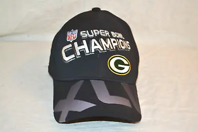 Reebok Green Bay Packers Super Bowl Champions XLV Hat OSFA Onfield Black • $4.99