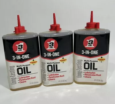 3-IN-ONE - 10038 Multi-Purpose Drip Oil 8 OZ  Brand New Pack Of 3 • $28