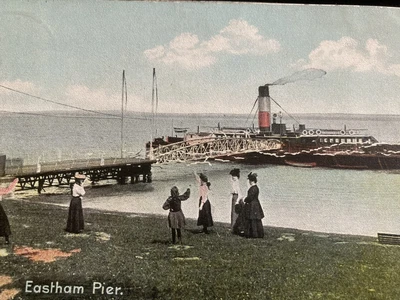 £2 • Buy 1910 Postcard Eastham Pier Birkenhead Wirral Shureys