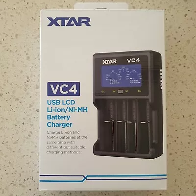XTAR VC4 LCD 4 Bay Universal Battery Charger • $49