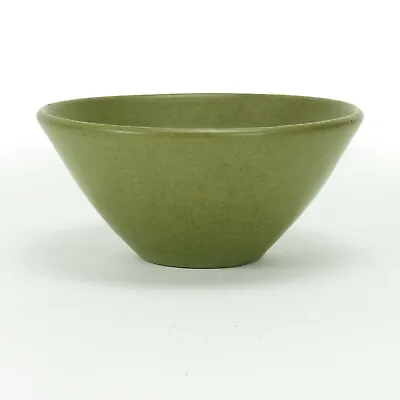 Marblehead Pottery Undecorated 6 5/8  Dia Bowl Arts & Crafts Matte Olive Green  • $595