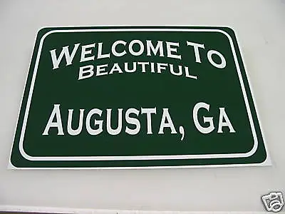 Vintage Style WELCOME TO AUGUSTA Metal Sign Tin NEW Golf Mens • $18.95