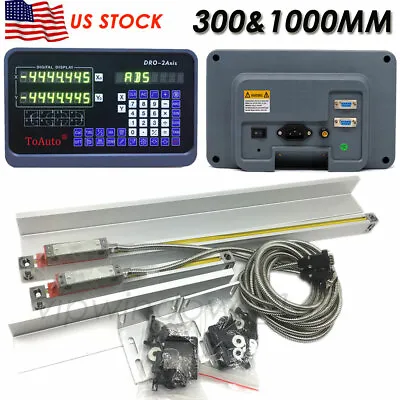ToAuto 12  40  Linear Scale 2 Axis DRO Digital Readout 5µm For Mill Lathe US • $185.97