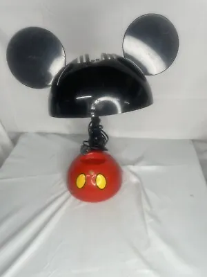 Vintage Disney Mickey Mouse Gooseneck Desk Lamp W/ Carousel Organizer • $24.99