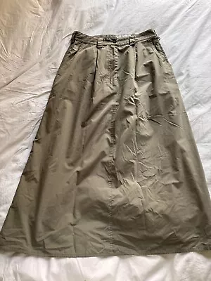 Tilley Endurables Khaki Cargo Skirt US 8/UK12 • $31.11