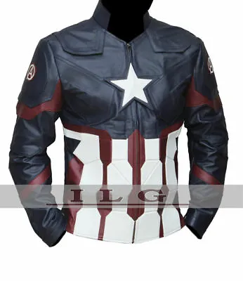 Marvel's Chris Evans Captain America Civil War Costume Leather Jacket • $79.99