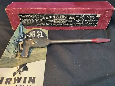 Antique Vintage Irwin Expansive Wood Drill Bit Adjustable Auger W/ Box EXCELLENT • $13.50