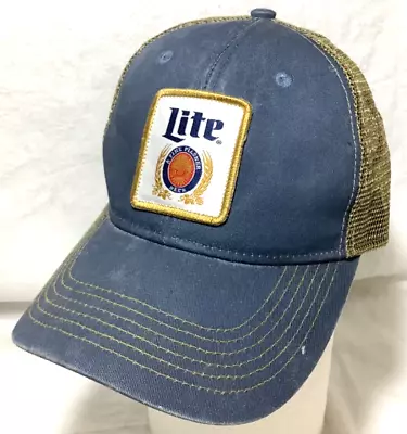 Trucker Hat Cap Miller Lite Beer Mesh Back Strapback OC Headwear One Size • $5.40