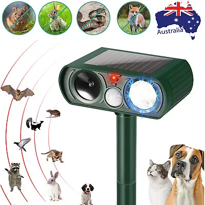Ultrasonic Motion Sensor Cat Repellent Scarer Deterrent Rat Dog Fox Pest Animal • $19.90