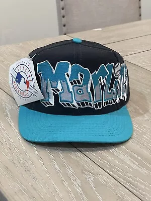 NWT Vintage Drew Pearson Florida Marlins Wool Snapback Hat • $500