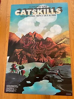 I Love NY Vintage Catskills Poster Milton Glaser New Unused Condition • $385