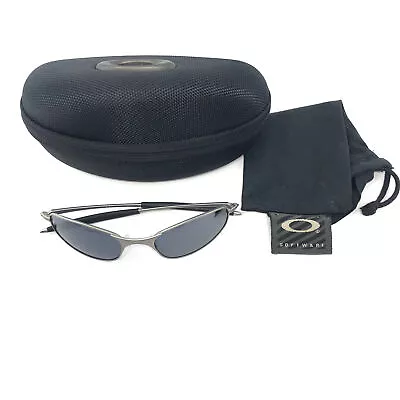 Oakley A Wire Sunglasses Silver Wrap Oval Mens Sun Shades Frames Glasses • £129.95