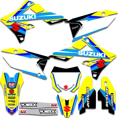 Suzuki RMZ 250 RMZ250 Graphics Kit Fits 2019-2024 With Custom Number Plates • $170.95