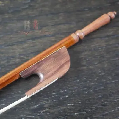 New African Blackwood Baroque Viola Bow With Long Screw 4/4 Good Mongolian Horse • $49.96