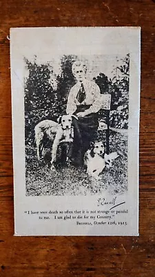 Edith Cavell Silk Postcard. Death Quotes. • £18