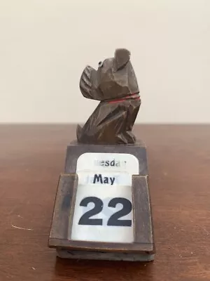£25 • Buy Vintage Wooden Perpetual Desktop Calendar 
